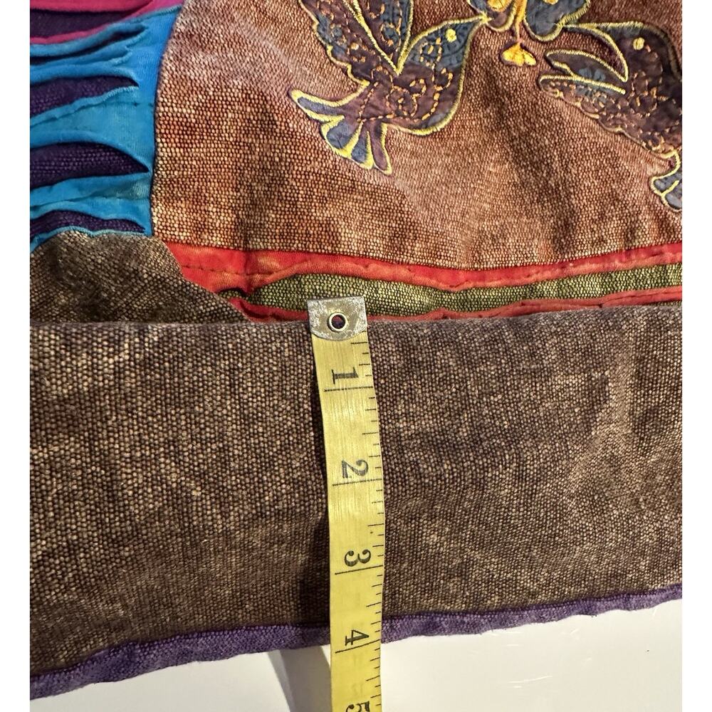 Purple Hobo Shoulder Bag Multicolor Birds Flower Hippie Boho NWT Festival - Picture 4 of 11
